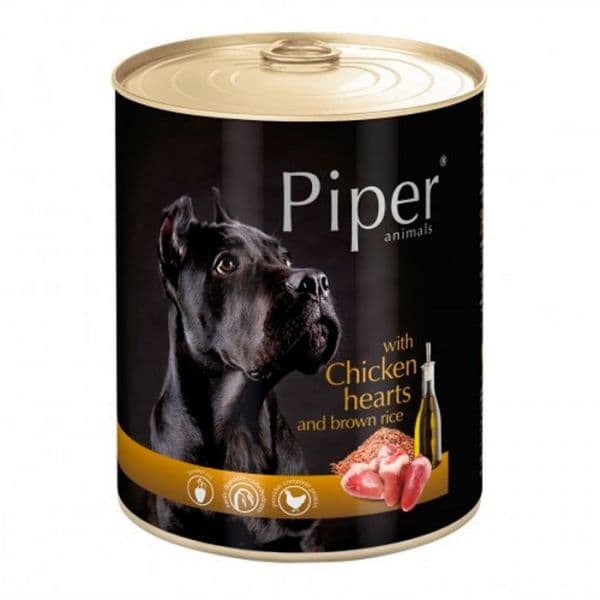 Ração Húmida Piper Adulto Coração de Galinha & Arroz Integral 400g