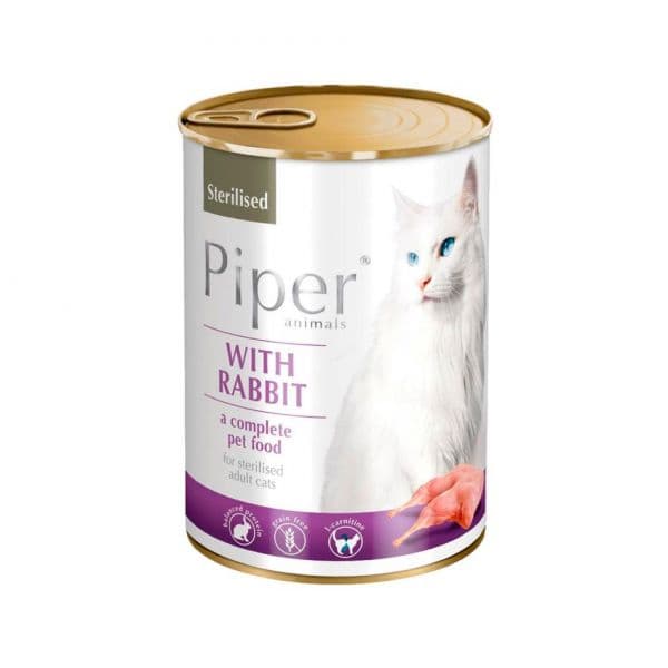 Ração Húmida Piper Adulto Coelho Esterilizado 400g