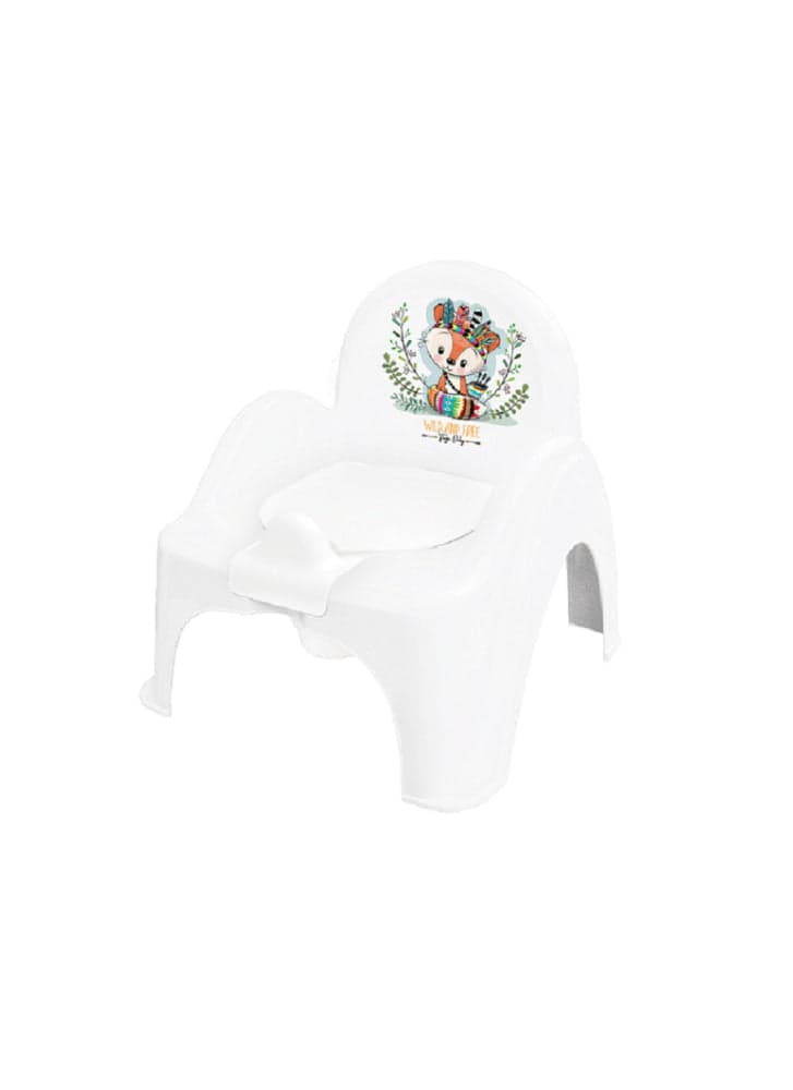 Cadeira Bacio anti-derrapante B.Active Wild & Free White/Green - Little Fox
