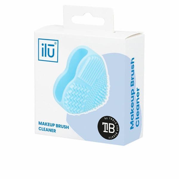 Ilu Produto para a Limpeza de Pincéis de Maquilhagem Coração Silicone Azul