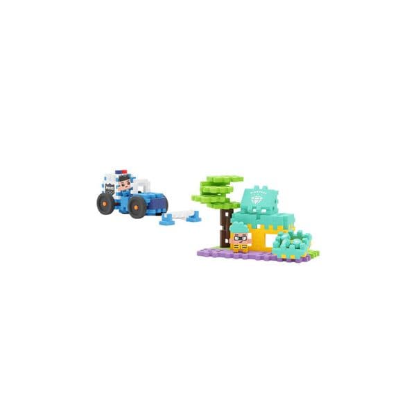 Marioinex Jogo de Construção 80 Peças Mini Waffle Polícia +6 Anos
