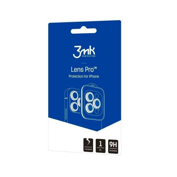 3MK Película Lens Protection iPhone 15 Pro Dourado