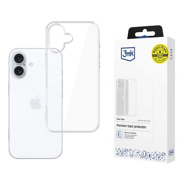 3MK Capa para iPhone 16 Clear