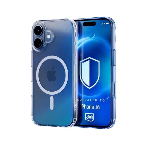 3MK Capa Magcase para iPhone 16 Plus Clear
