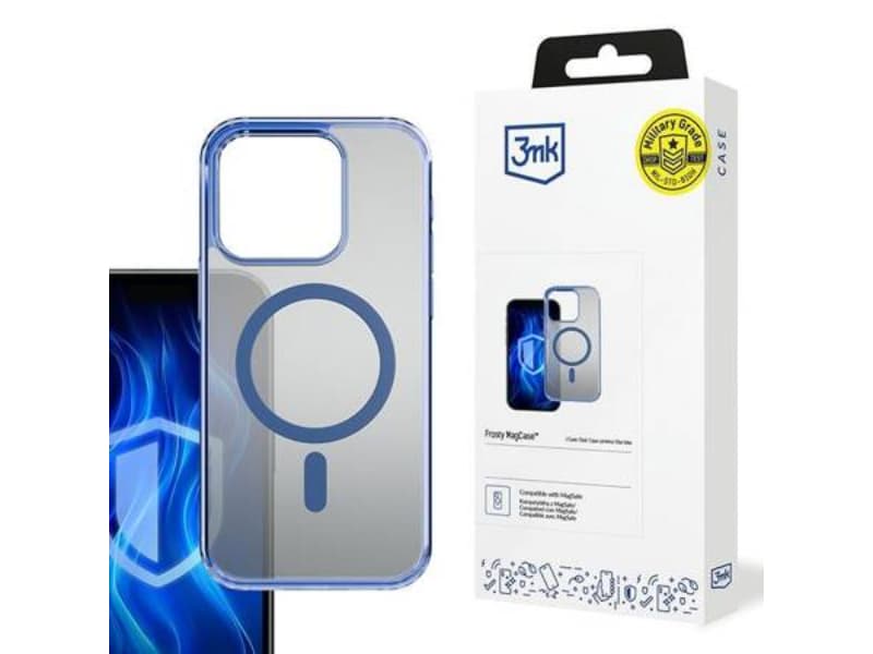Capa 3MK Frosty MagCase iPhone 16 Pro Azul - MEGAONLINE