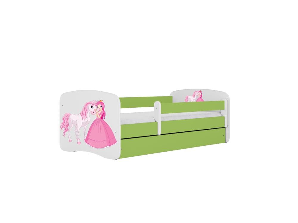 Cama 160 x 80 cm Kocot Kids BabyDreams Princess and Horse Green
