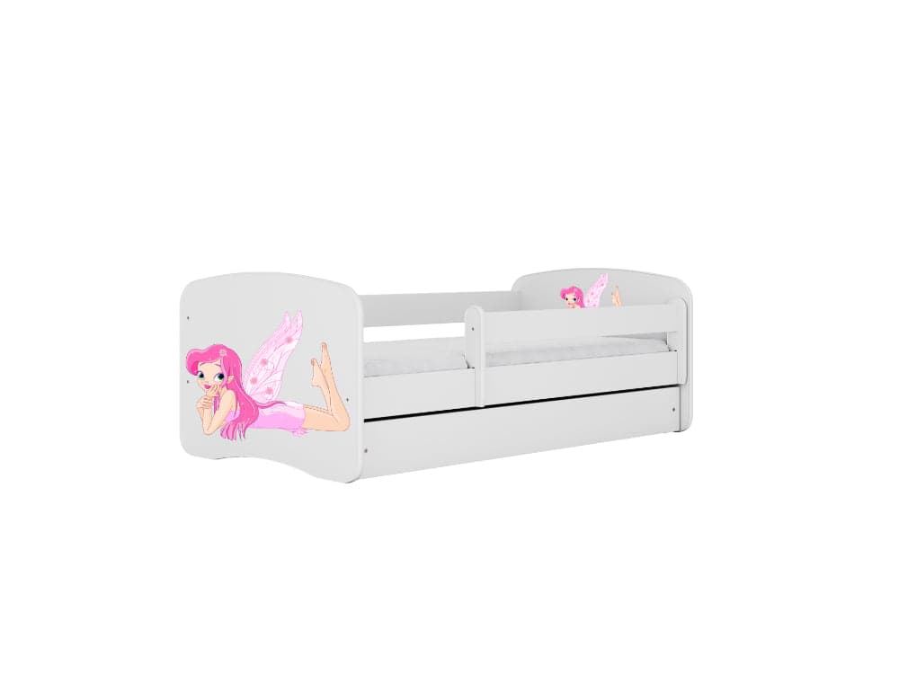 Cama 180 x 80 cm Kocot Kids com gaveta BabyDreams Fairy com asas White