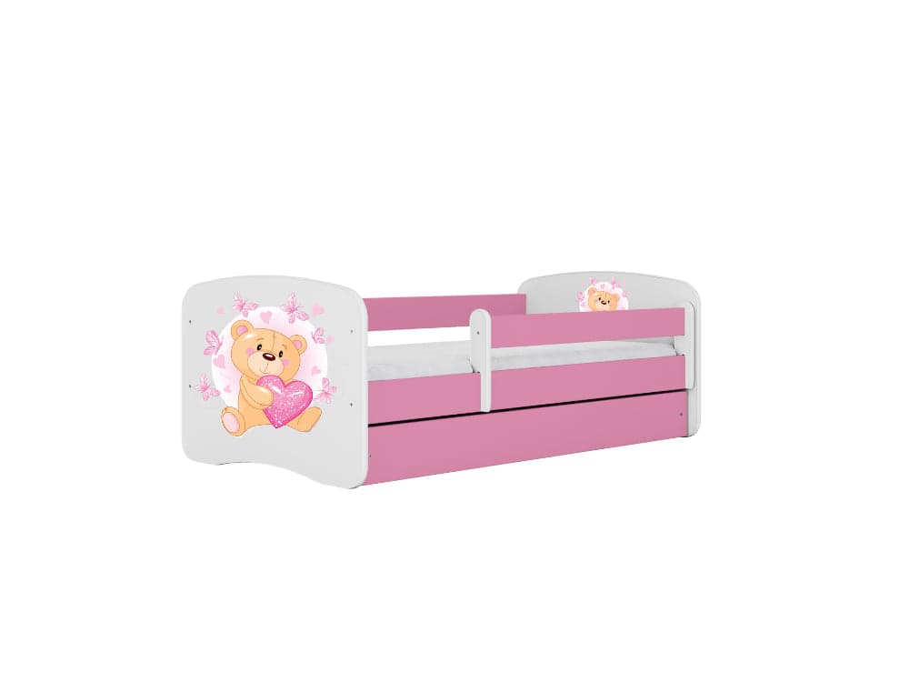 Cama 140 x 70 cm Kocot Kids BabyDreams Teddybear Butterflies Pink