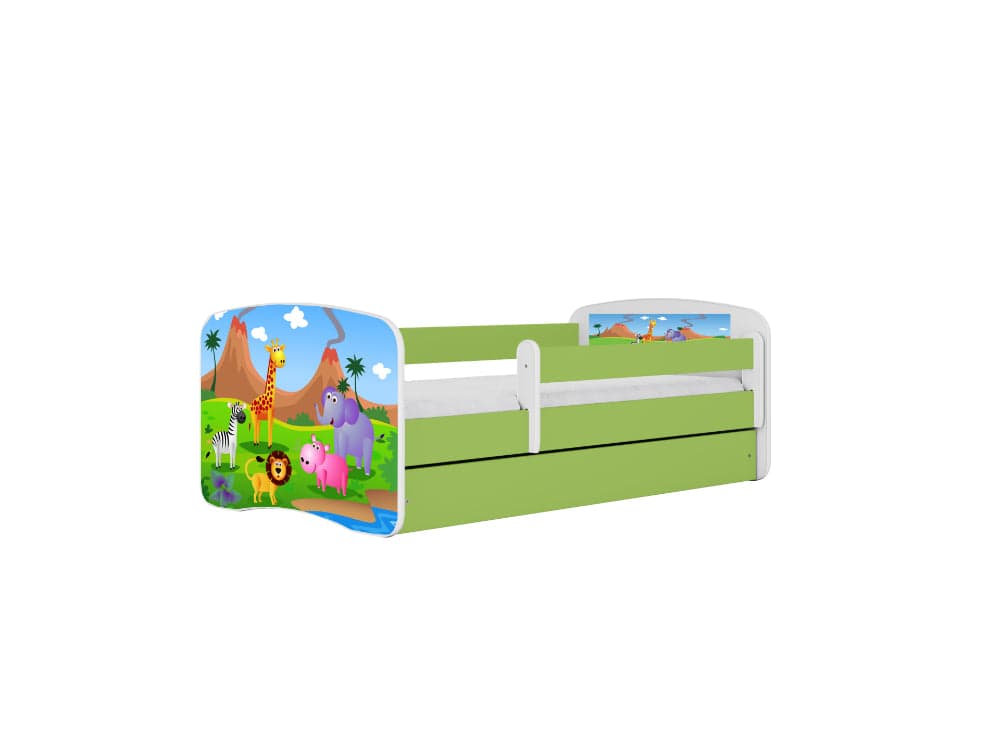 Cama 140 x 70 cm Kocot Kids BabyDreams Safari Green