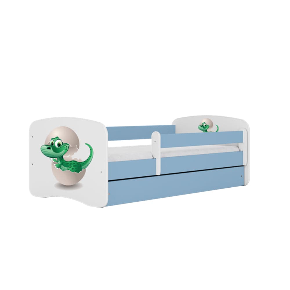 Cama 140 x 70 cm Kocot Kids com colchão BabyDreams Baby Dino Blue