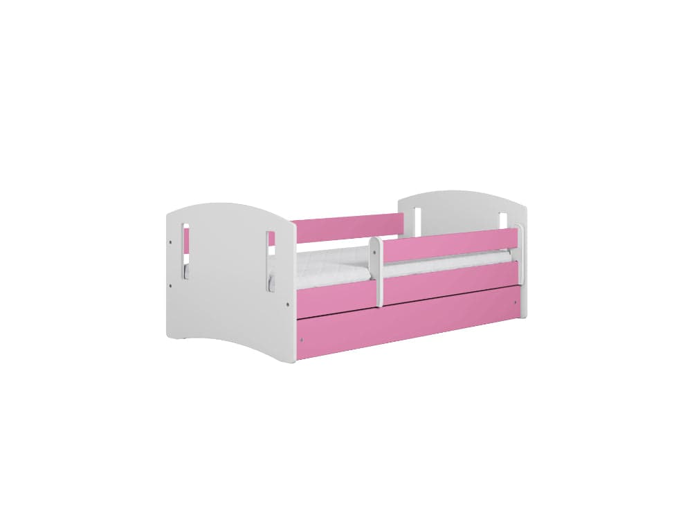 Cama 140 x 80 cm Kocot Kids com gaveta e colchão Classic 2 Pink