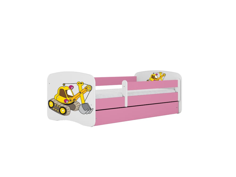 Cama 160 x 80 cm Kocot Kids com gaveta BabyDreams Digger Pink
