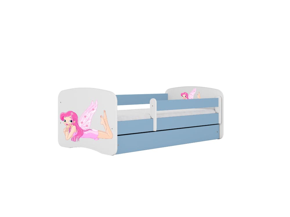 Cama 160 x 80 cm Kocot Kids com gaveta BabyDreams Fairy com asas Blue