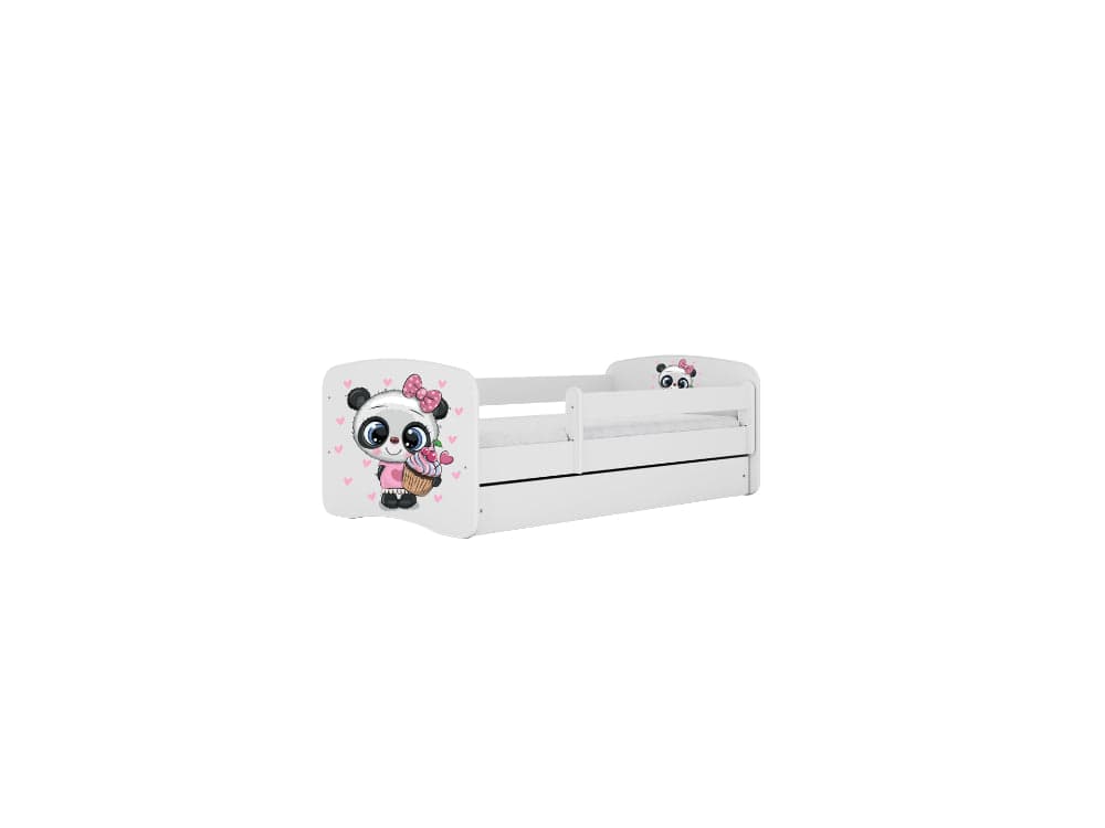 Cama 140 x 70 cm Kocot Kids com colchão BabyDreams Panda White
