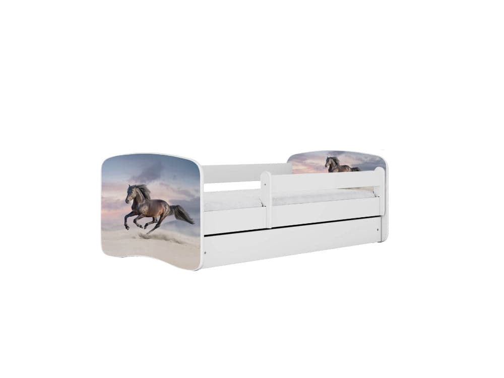 Cama 140 x 70 cm Kocot Kids com gaveta Babydreams Galloping Horse White