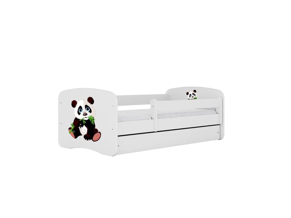 Cama 140 x 70 cm Kocot Kids com gaveta e colchão BabyDreams Panda 2 White