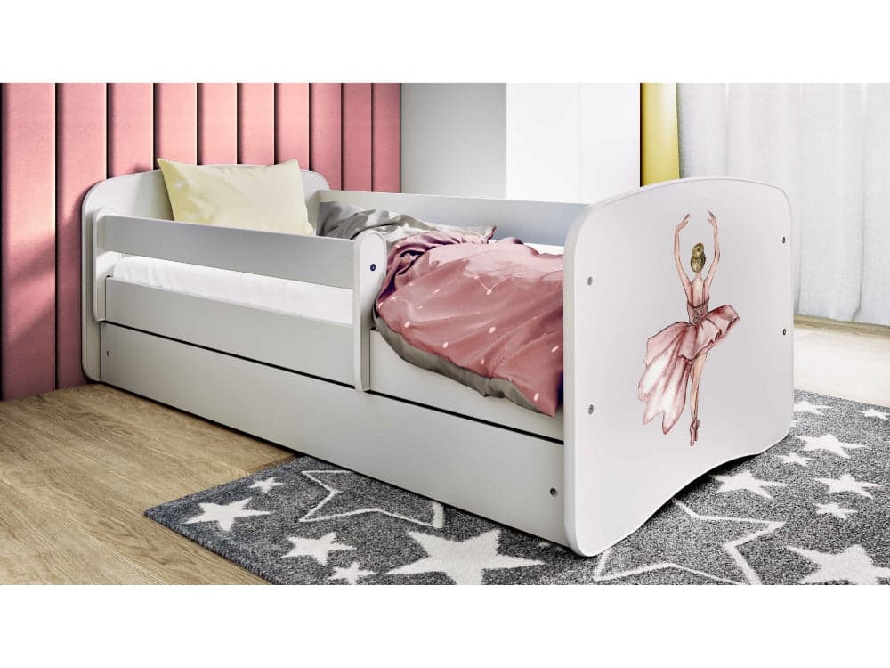Cama 160 x 80 cm Kocot Kids com colchão BabyDreams Dancer White