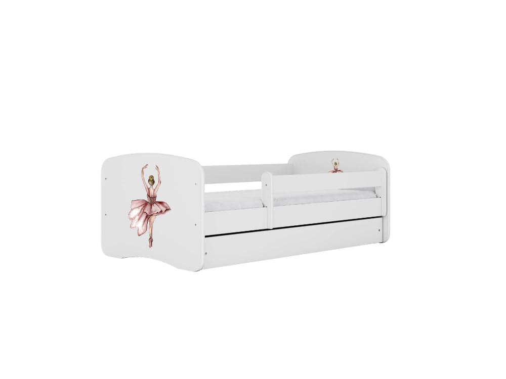 Cama 160 x 80 cm Kocot Kids com gaveta e colchão BabyDreams Dancer White