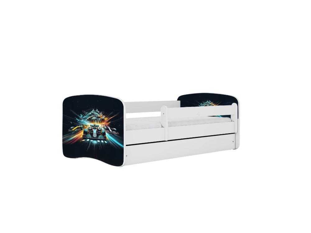 Cama 140 x 70 cm Kocot Kids com gaveta BabyDreams Race White