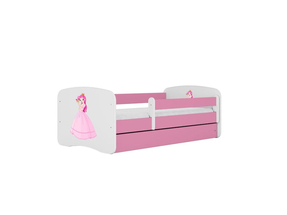 Cama 140 x70 cm Kocot Kids com colchão BabyDreams Princess Pink