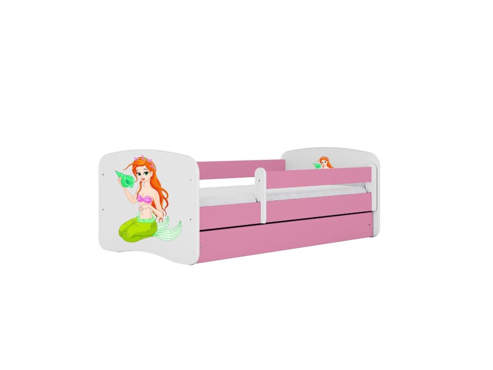 Cama 180 x 80 cm Kocot Kids com colchão BabyDreams Mermaid Pink