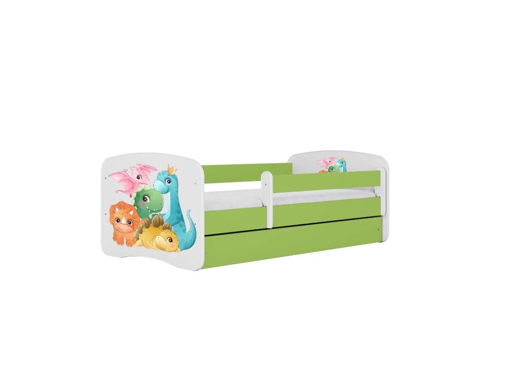 Cama 160 x 80 cm Kocot Kids BabyDreams Tiny Dinos Green