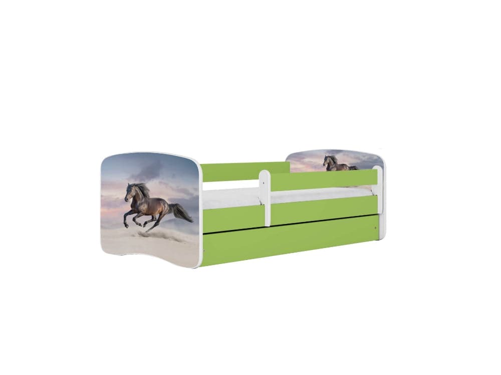 Cama 160 x 80 cm Kocot Kids BabyDreams Galloping Horse Green