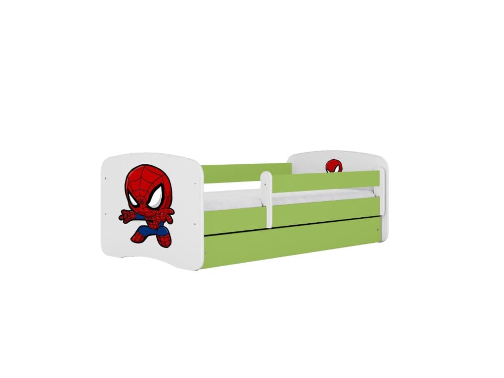Cama 180 x 80 cm Kocot Kids com gaveta BabyDreams Spiderman Green