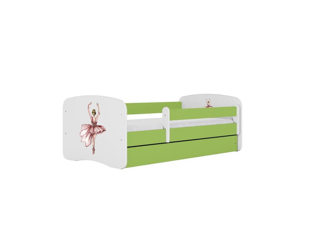 Cama 140 x 70 cm Kocot Kids com gaveta Babydreams Dancer Green