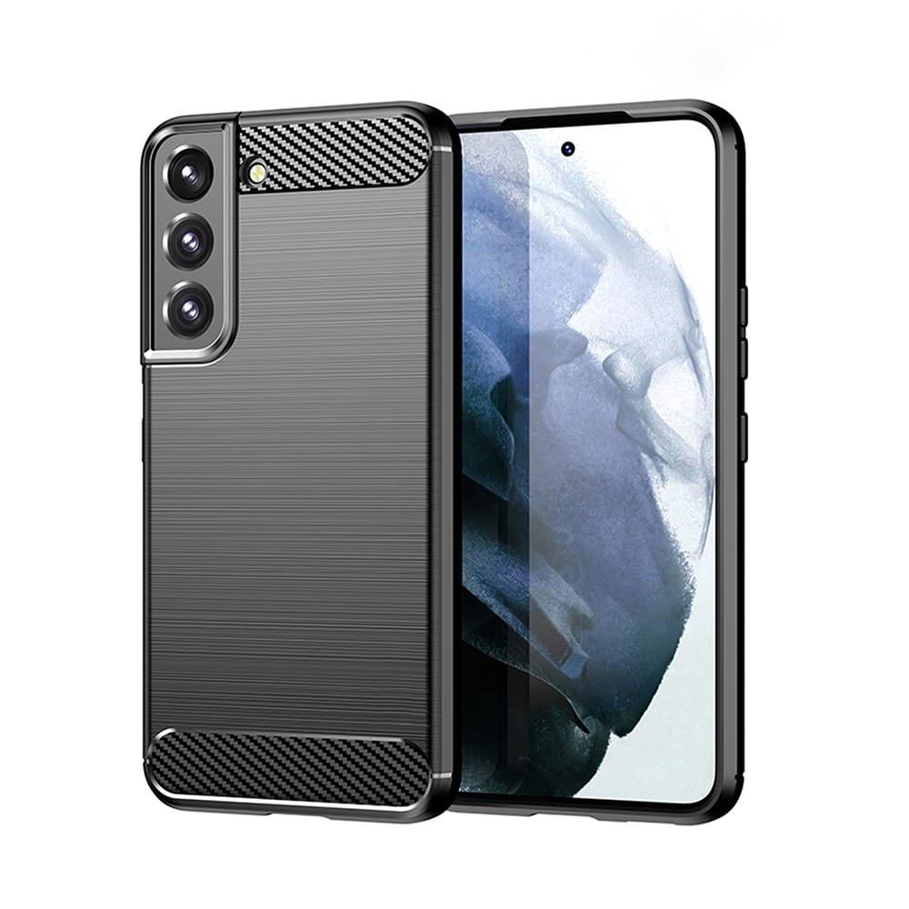 Capa Silicone Carbon Samsung Galaxy S22 Preto