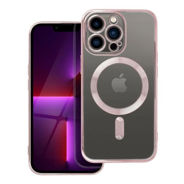 Electro Mag Cover Case Compatible With Magsafe para iphone 13 Pro Rose Gold