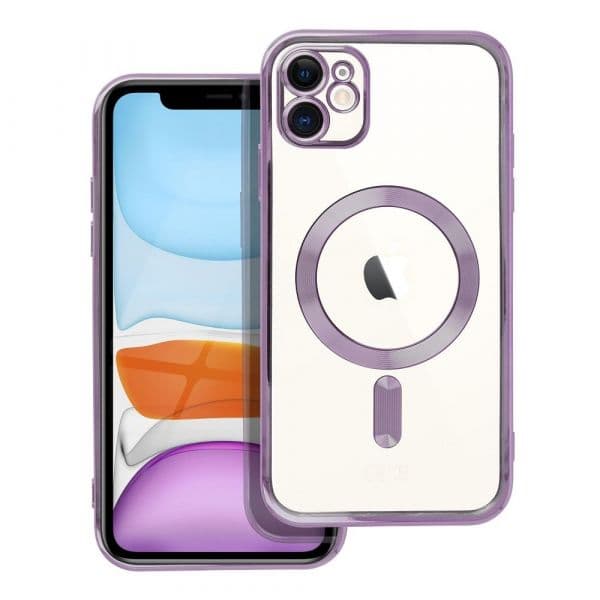 Electro Mag Cover Case Compatible With Magsafe para iphone 11 Deep Purple