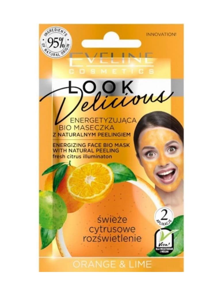Eveline Look Delicious Face Bio Mask + Natural Scrub Orange & Lime 10Ml