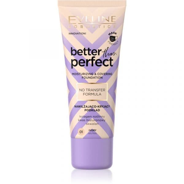 Eveline Better Than Perfect Base Corretora de Imperfeições com Efeito Hidratante Tom 01 Ivory Neutral 30ml