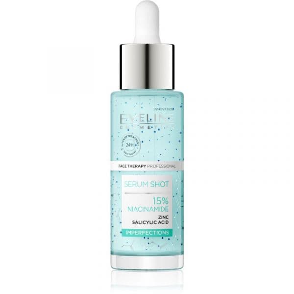 Eveline Cosmetics Serum Shot 15% Niacinamide Sérum Facial para Pele Oleosa e Problemática 30ml