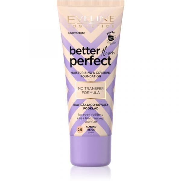 Eveline Cosmetics Better Than Perfect Base Corretora de Imperfeições com Efeito Hidratante Tom 2.5 Almond Beige Warm 30ml