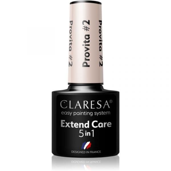 Claresa Extend Care 5 In 1 Provita Base para Unhas de Gel com Efeito Regenerador Tom #2 5g