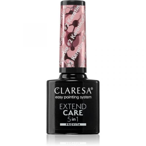 Claresa Extend Care 5 In 1 Keratin Base para Unhas de Gel com Efeito Nutritivo Tom #2 5g