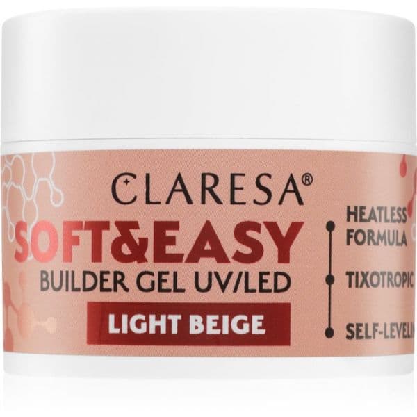 Claresa Soft&easy Builder Gel Primer em Gel para Unhas Tom Light Beige 12 g