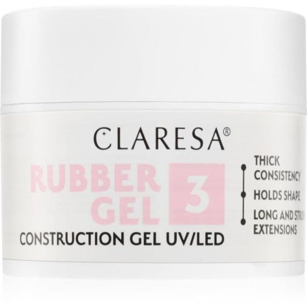 Claresa Rubber Gel Construction Gel UV/LED Gel Laca para a Extensão da Unha Tom 03 45 g