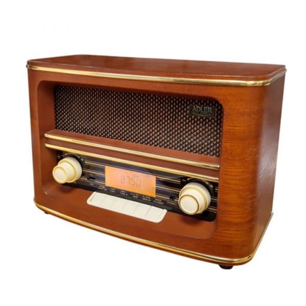 Adler Rádio Portátil 2x5w Fm/bt/usb/aux Retro
