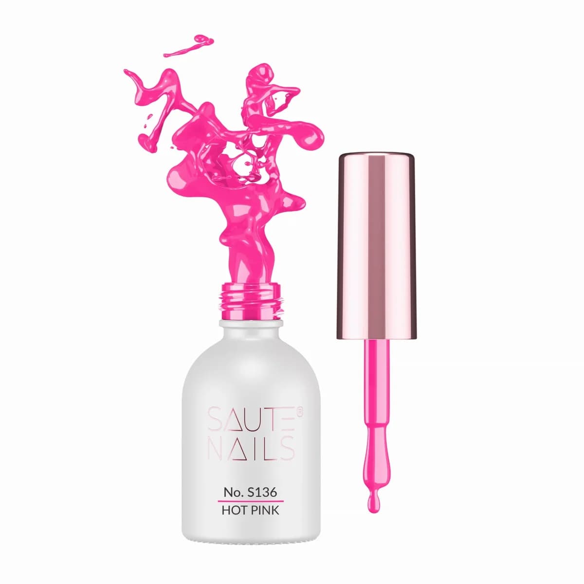 Verniz Gel Saute Nails S136 Hot Pink (Rosa Néon Forte)