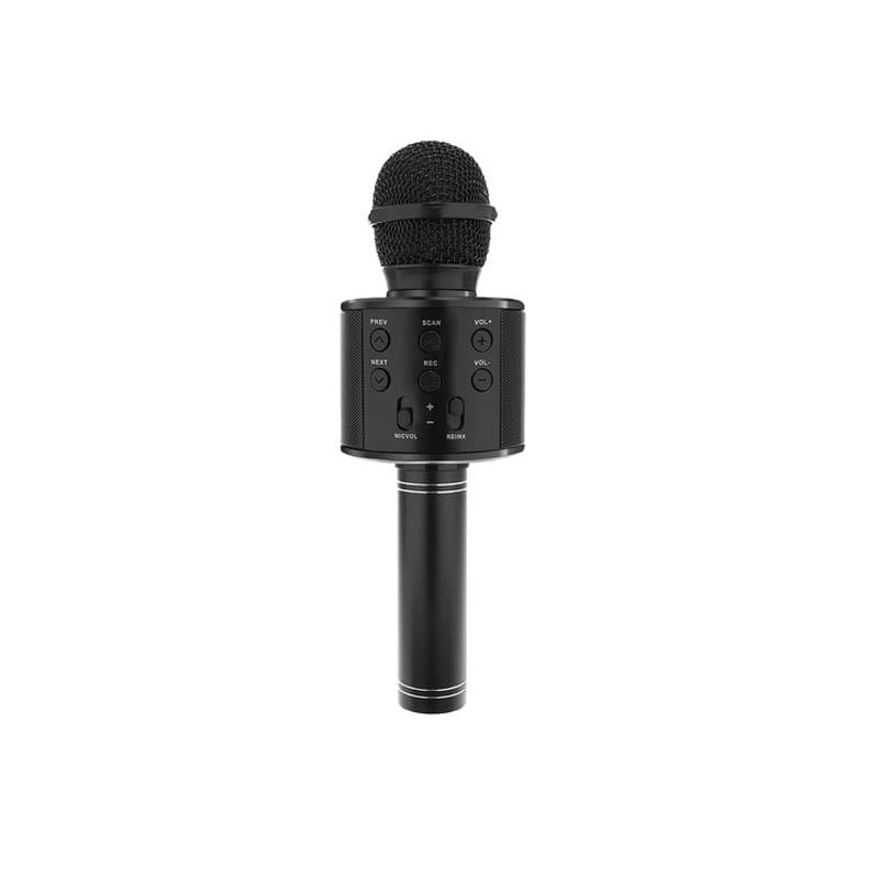 Microfone com Coluna para Karaoke sem Fios (Bluetooth) Preto