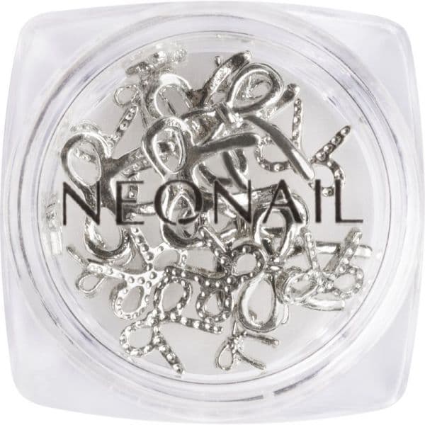 Neonail Nail Art 3d Bows Decoração para Unhas Tom Silver 1 Unidade