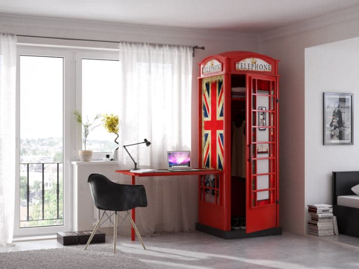 Roupeiro com secretária Plastiko Phone Booth