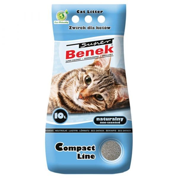Super Benek Areia Aglomerante Compact Aroma Natural Gatos 25L
