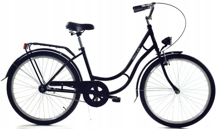 Bicicleta menina 26 polegadas estilo retro preto