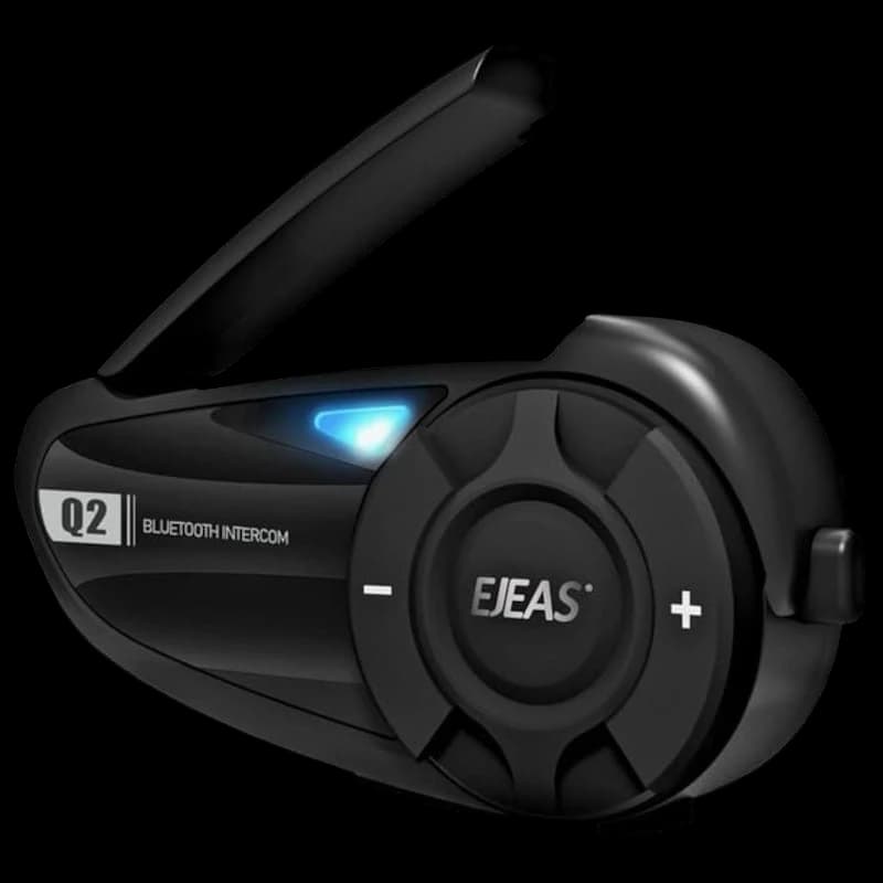 EJEAS Q2 Full Duplex para 2 interlocutores – Intercomunicador para motocicleta