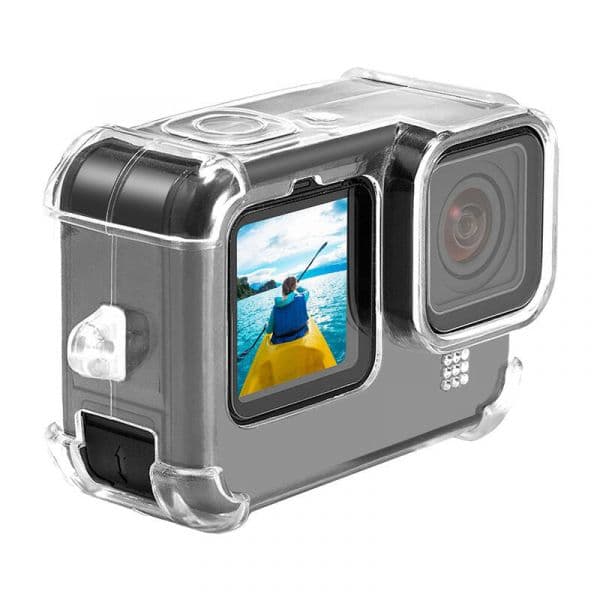 Puluz Estojo Protetor TPU com Tampa de Lente e Correia de Pescoço para GoPro Hero 9/10/11/12 Black