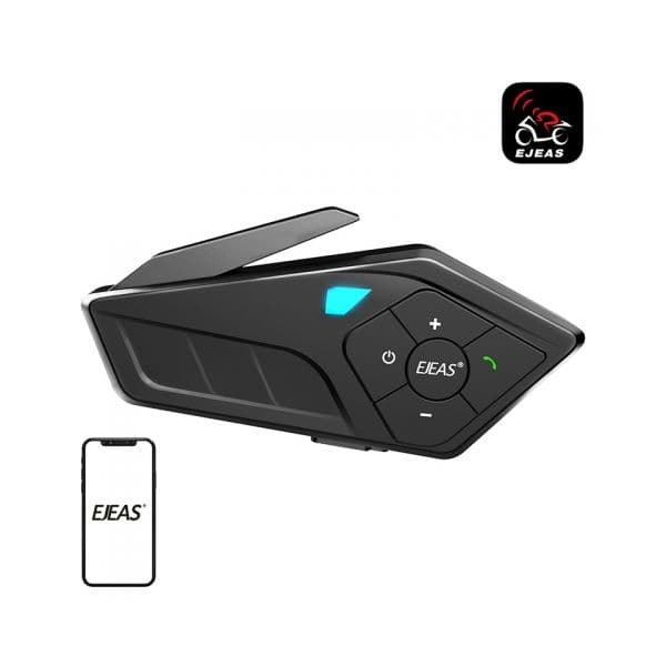 Ejeas E1PRO Intercomunicador Bluetooth Capacete Preto